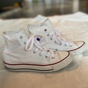 White Converse High Tops